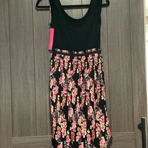Xhilaration Dress with black top and flower skirt